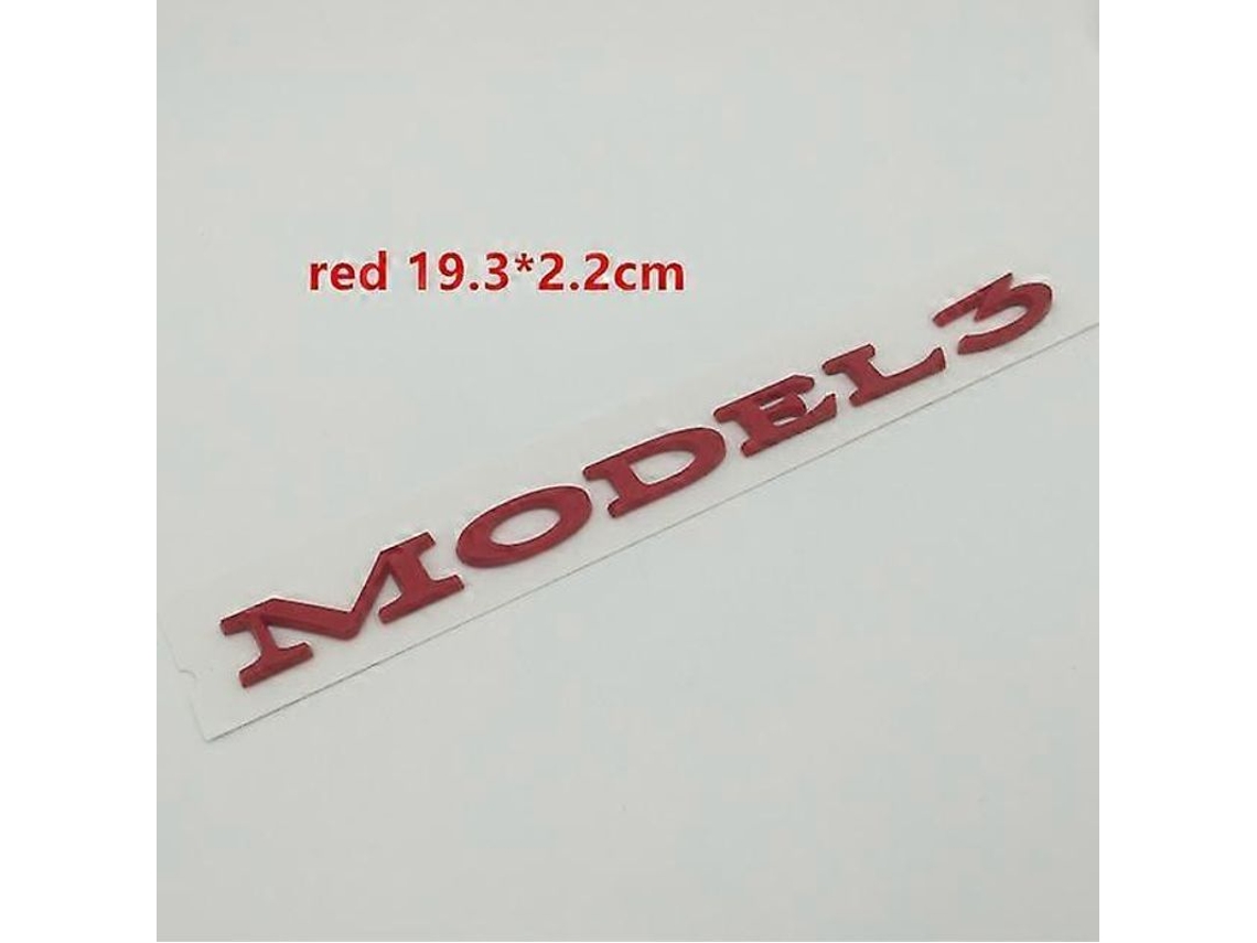 Adesivo De Emblema De Carro 3d Badge Em Cromado Para Veículos Modelo 3 Vermelho