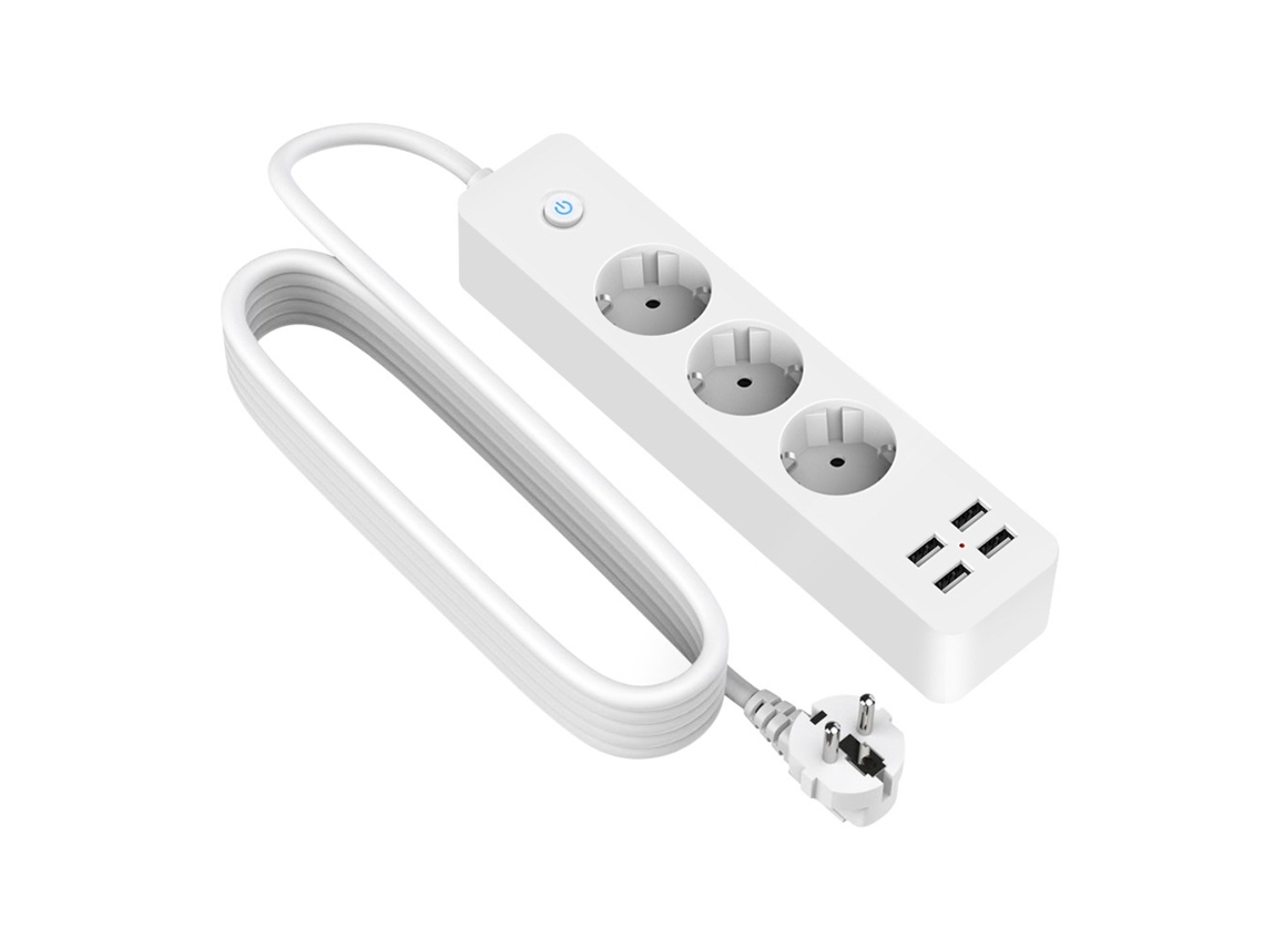 Régua De Energia Alta Potência Com 4 Portas Usb Para Carregamento Eficiente.