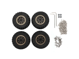 4 Pneus De Carro Controle Remoto Com Aro De Latão 1.2 Polegada Para Traxxas 1/18 E Acessórios Rc