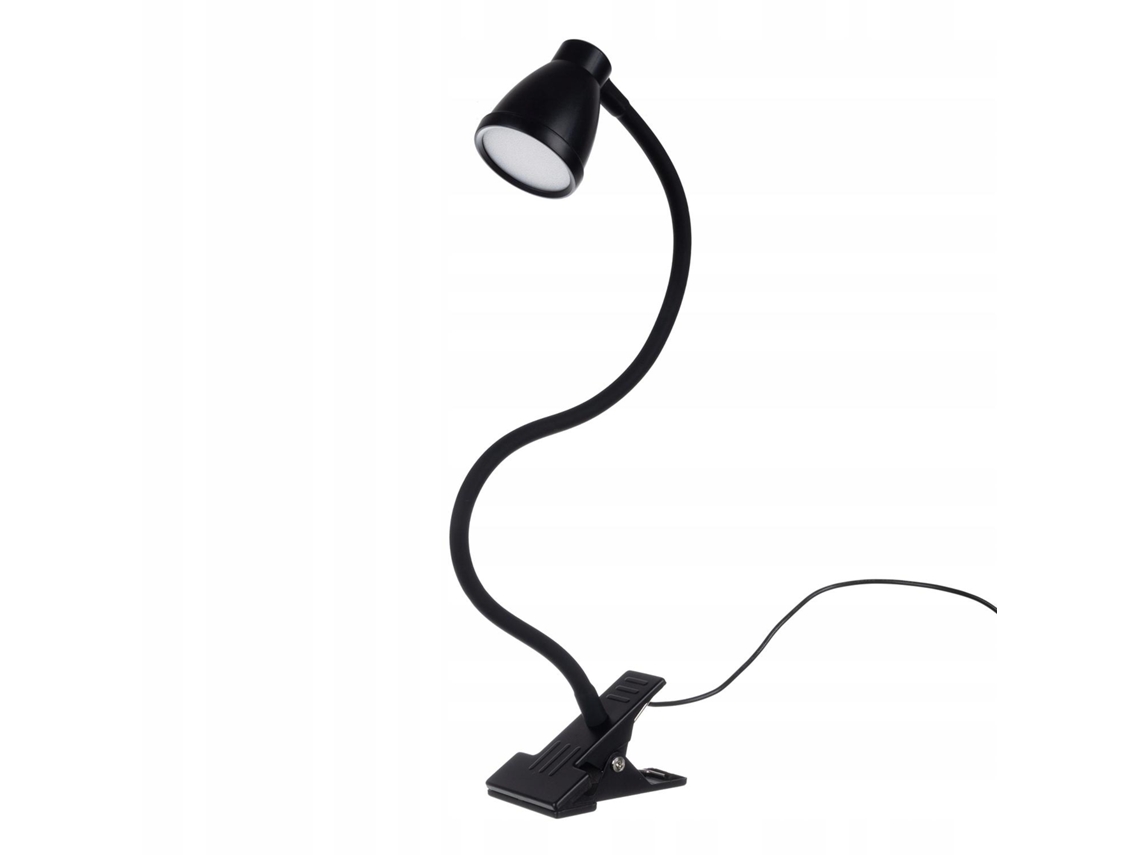 Luminária De Mesa Com Clipe Usb Preto Jortmrd