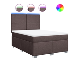 Box Spring Bed, Box Spring Beds Vidaxl Marrom Tecido (140 X 190 Cm)