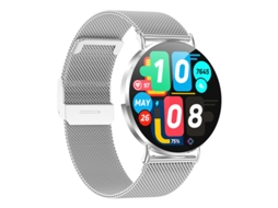 Smartwatch Yizhood Km88 1.32 Inch Bluetooth Chamada Ip67 À Prova De Água Monitorização Da Saúde 200mah (android E Ios Prata)