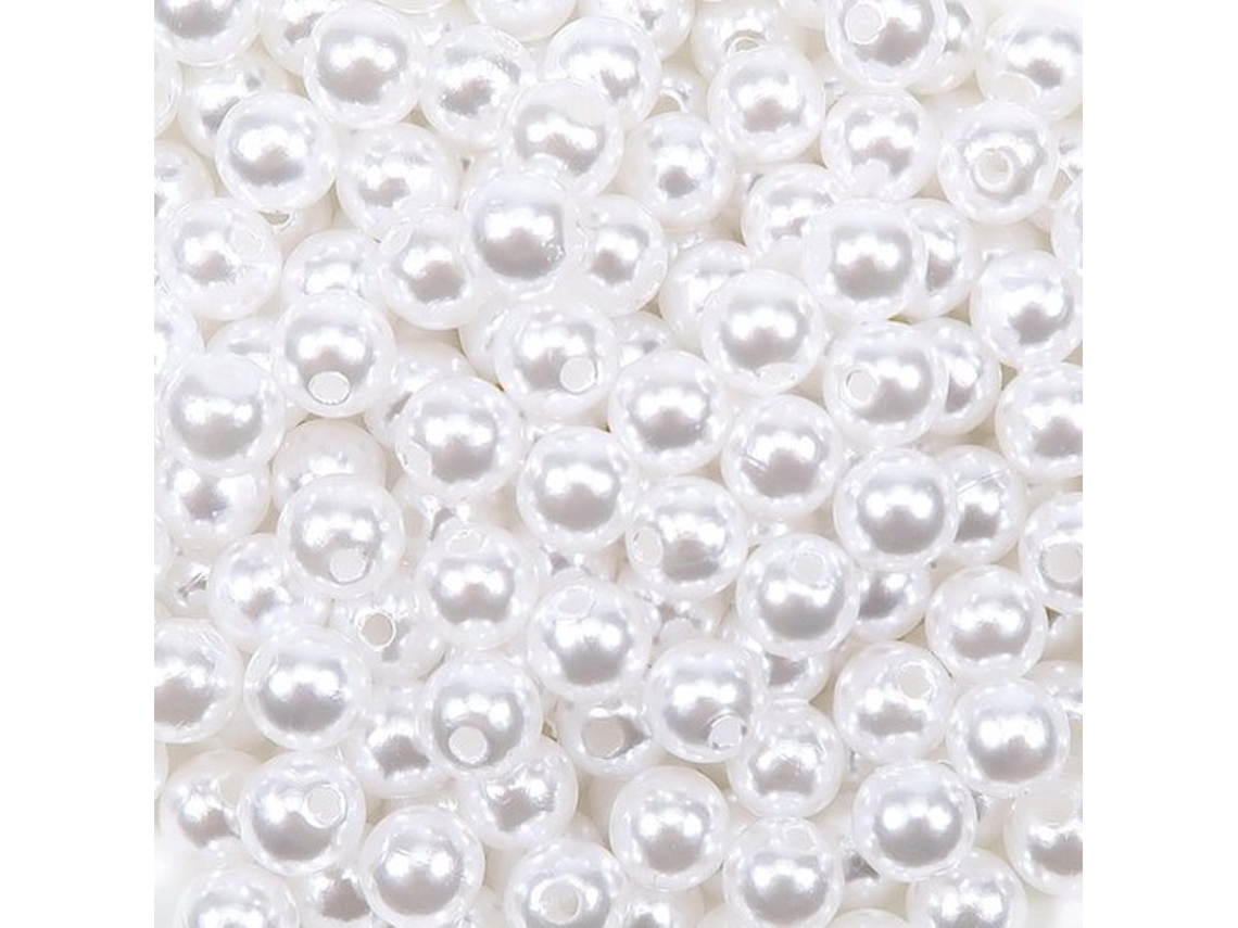 Kralen 200 Unidades - Pérolas Brancas 8 Mm - Colar De Cristal - Diy Adornos - Pulseiras/colas - Artesanato Criativo - Colares De Cristal