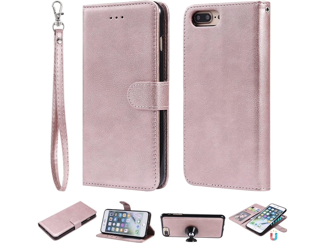Capa Portacartões Função Fivela para iPhone 6 Plus HONGWE. Pele Sintética Magnética