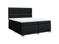 Box Spring Bed, Box Spring Beds Vidaxl Preto Tecido (200 X 200 Cm)