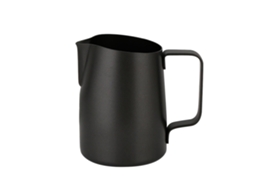 Espumador De Leite Antiaderente Em Aço Inoxidável Preto De 450 Ml Para Café Com Leite