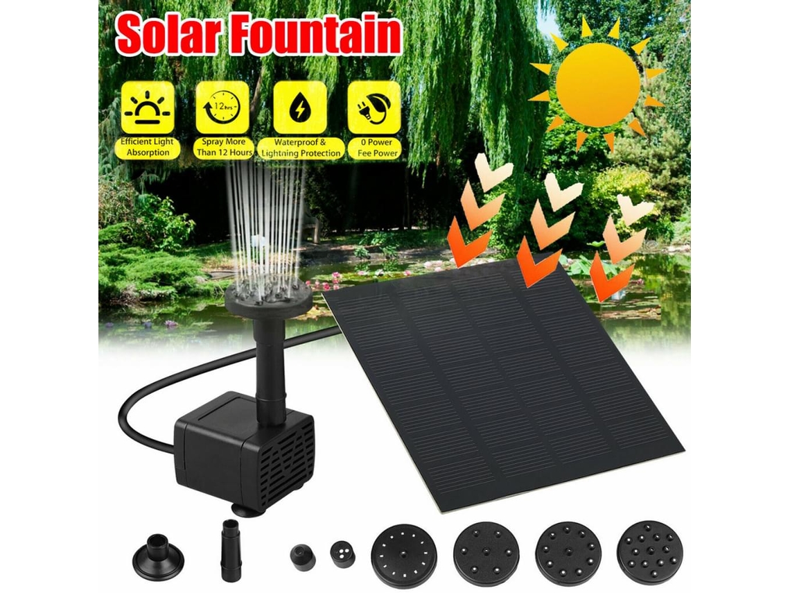 Fonte Solar Para Banho De Pássaros, Kit De Bomba Dágua Solar Faça Você Mesmo Com Partida E Pausa Automáticas Inteligentes, Diferentes Estilos De Água