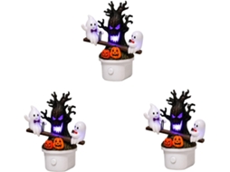 Halloween Luminaria Fofa Com Fantasmas No Balanço + Árvore