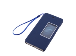 Funda de Proteção em Pu Azul para Huawei P9 com Estojo e Janela Inteligente EOOCOO