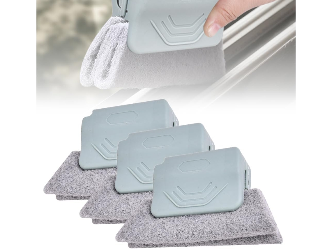 Limpador De Trilhos Janelas Magic Window Track Cleaner, Conjunto De Escovas Limpeza Manuais Atualizado Para 2025, Para