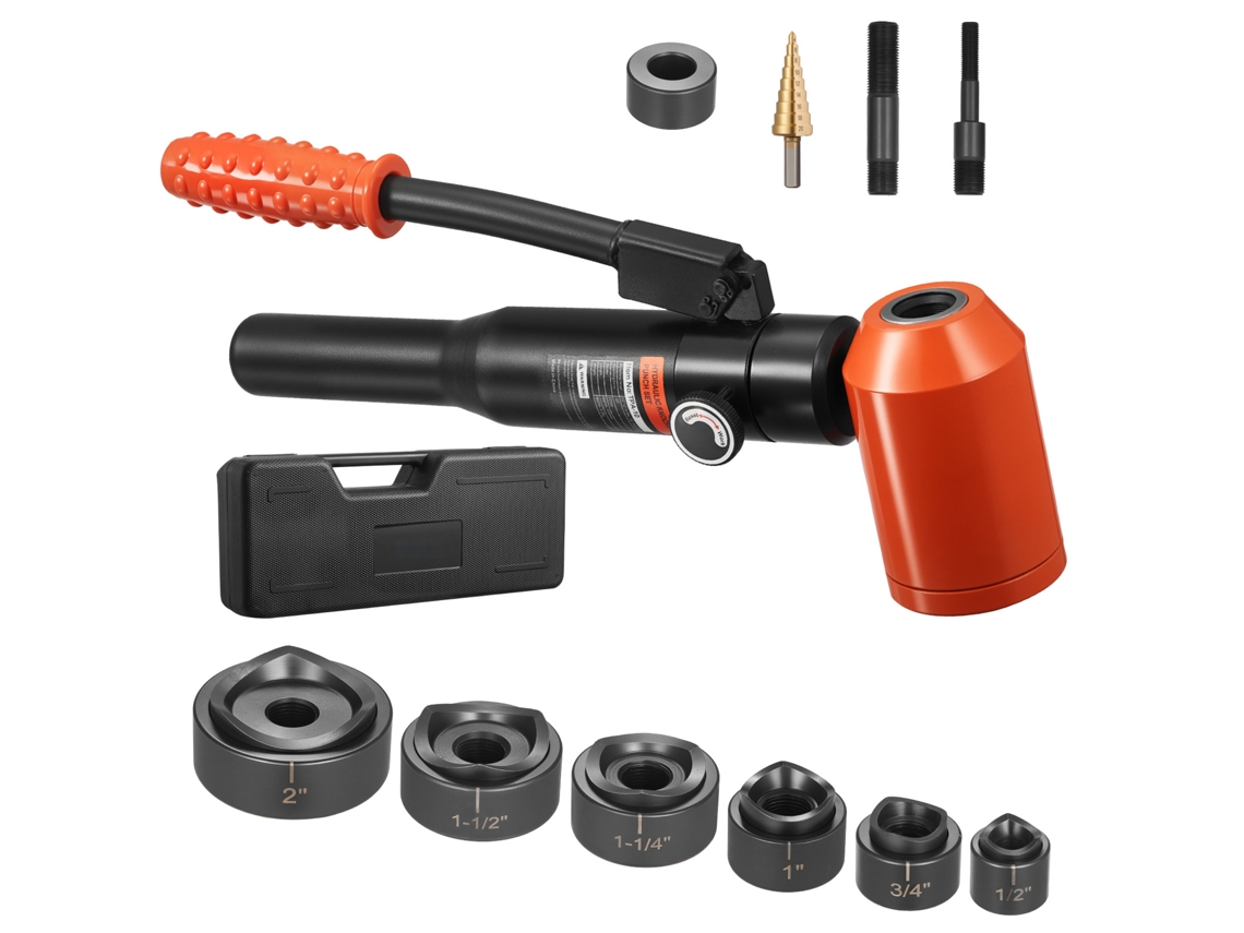 Kit De Perfuração Hidráulica Succebuy 10 T Com 6 Punções De 12,7 A 50,8 Mm
