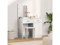 Vidaxl Mesa De Vestir 2 Pcs Branco 50 X 41 X 135 Cm Madeira Processada