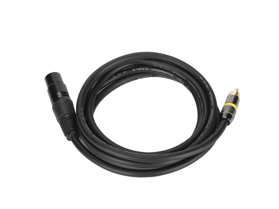 Cabo de Microfone Xlr Fêmea para Rca Macho, 2m | S/MARCA