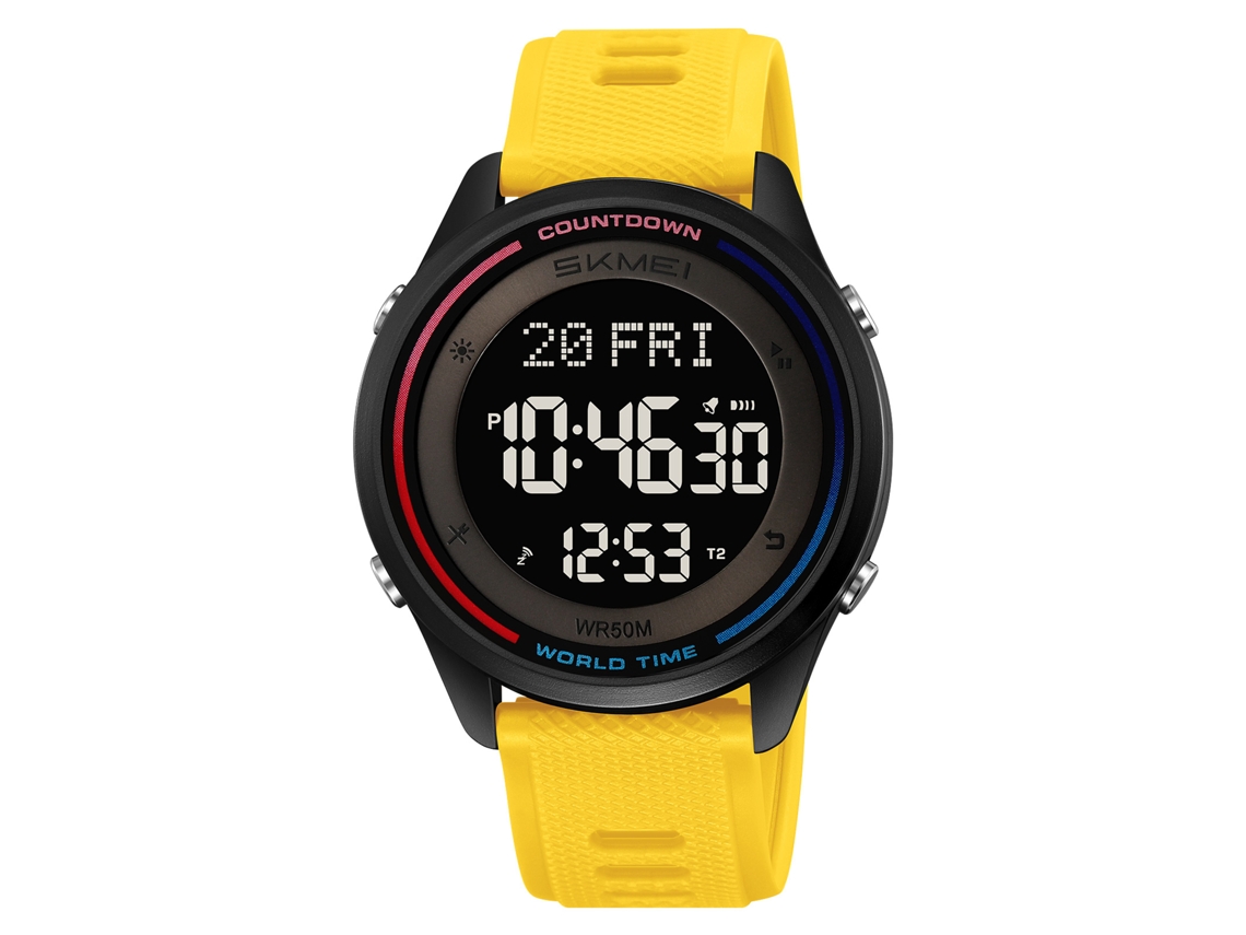 Reloj Digital Skmei 2348 Unisex Impermeable 50m Con Luz Mundial Alarma Cronómetro