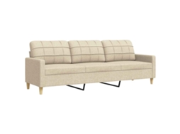 3-seater Sofa, 3-seater Sofas Vidaxl Creme Tecido (n/a)