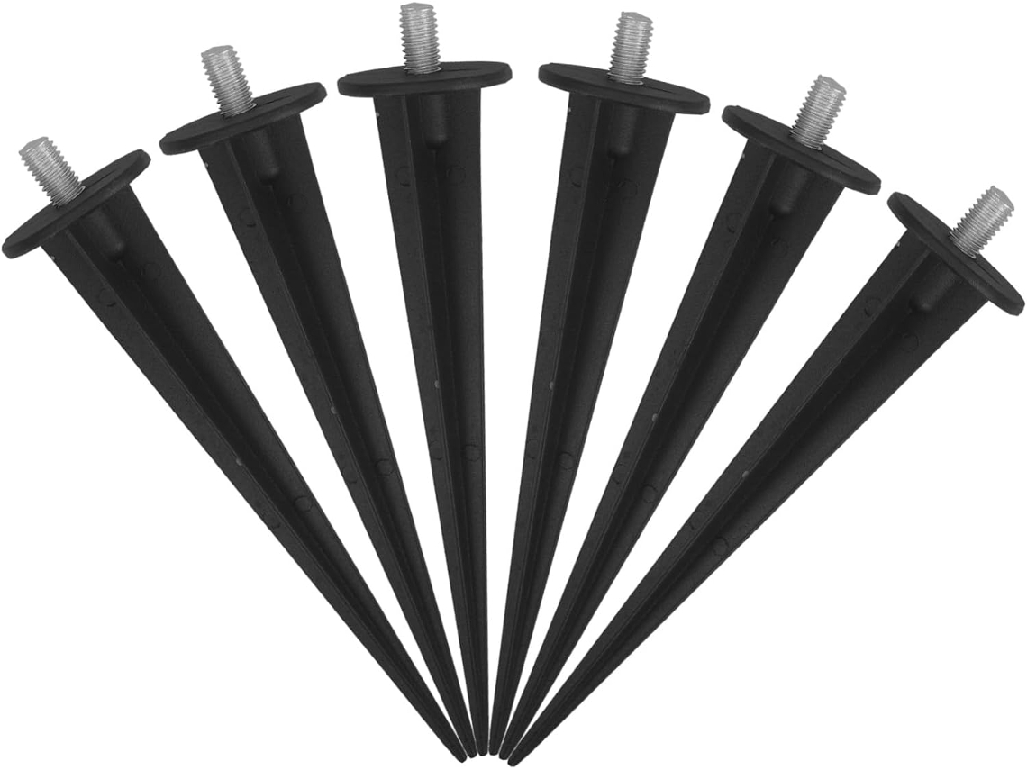 Conjunto De 6 Estacas De Alumínio Para Luminárias De Jardim - Suporte Robusto E Durável