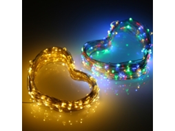 Rebe-luz De Cascada Solar Led 2m 20 Led Cable De Cobre Flexible 8 Modos Ip65 Branco Quente Para Jardim Festa Natal Decoração