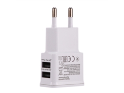 Carregador Plugue Eu 5v 2a Carregador Rápido para Telefone Móvel Dual Usb (branco) EOOCOO (duas Portas Usb, Carregamento Rápido)