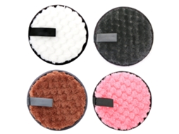 4pcs Toallitas De Microfibra Reutilizables Para Desmaquillar Redondas