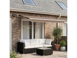 Vidaxl Toldo Retrátil Cinzento-acastanhado 600 × 300 Cm