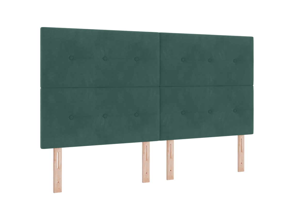 Conjunto 1 Cabeceira Vidaxl Verde Veludo (180 Cm)