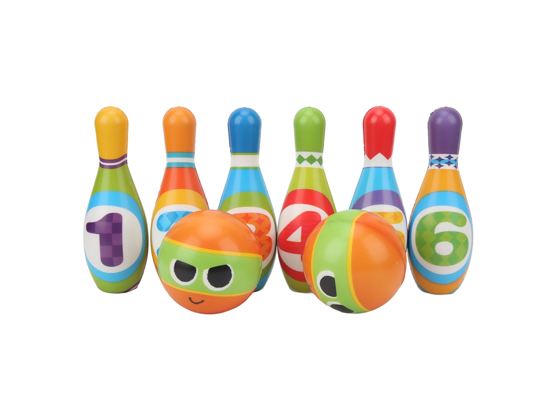 Ats conjunto de Bolos para Crianças com Pinos e Bolas de Poliuretano com Borda Redonda Brinquedo de Interação Pais filhos