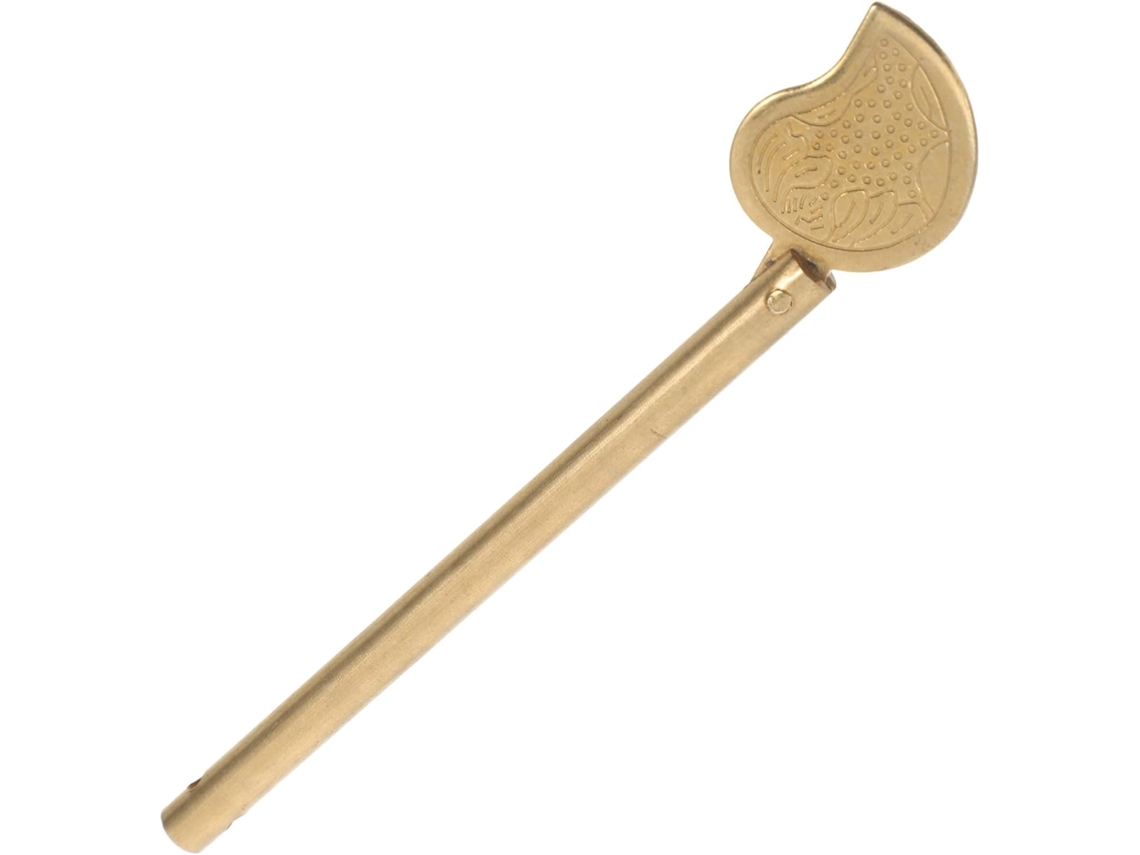 Chave De Fechadura Antiga Em Formato Folha Cobre Com Design Clássico Dourado