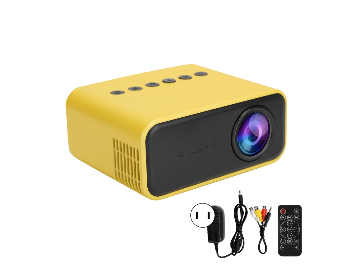 Mini Projetor YT500 para Filmes com Interfaces de Áudio e Vídeo USB, Cartão de Memória, 100-240V CHABERLU