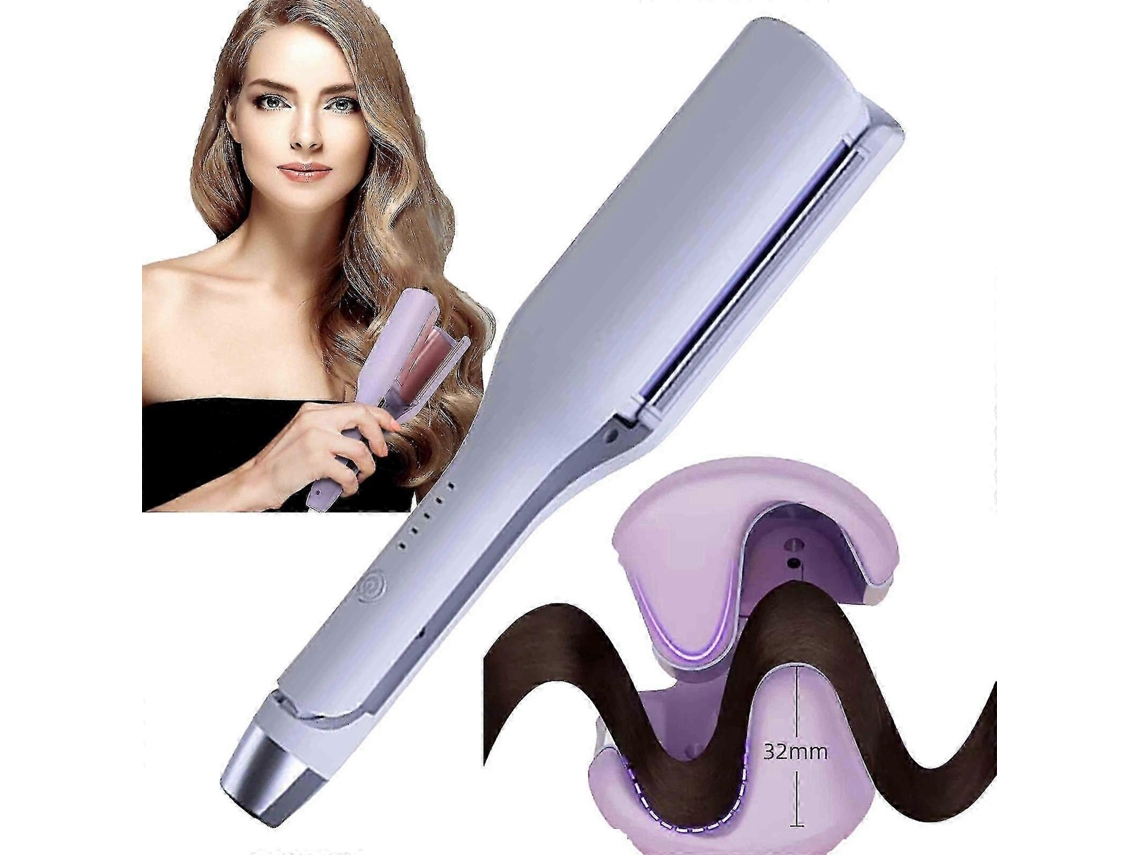 Wave Curling Ferro Rommantic Ovos Franceses Roll Curling Ferro Em Forma De V Cerâmica Big Waves Cabelo Crimper Hengjian