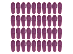 20 Pares Chinelos Descartáveis de Linho para Hotel, Viagem, Unissex, Roxo S/MARCA