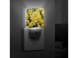 Luz Noturna Led Com Sensor Crepuscular, Rosa Amarelo, Tomada, Ideal Quarto, Banheiro, Cozinha, Escadas E
