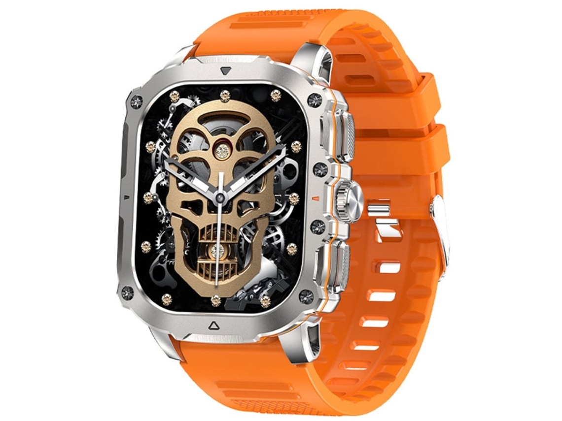 Smartwatch Com Esportes Uso Ao Ar Livre Chamadas Bluetooth Frequência Cardiíaca Oxigênio No Sangue Monitoramento Do Sono Laranja Yizhood