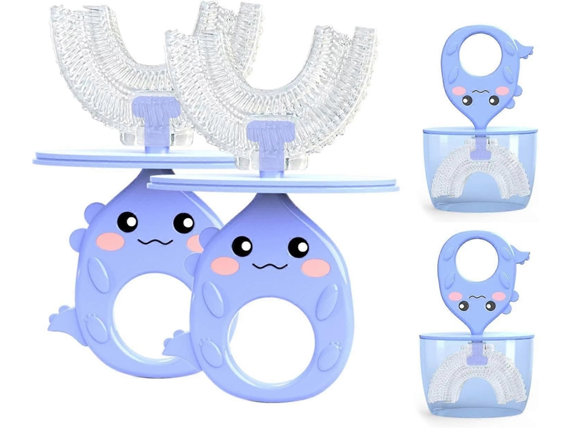 Escova de Dentes Infantil em Formato U com Cabeça Silicone Macio Qualidade Alimentar para Cuidado Das Gengiva S, Cr GOKOCO