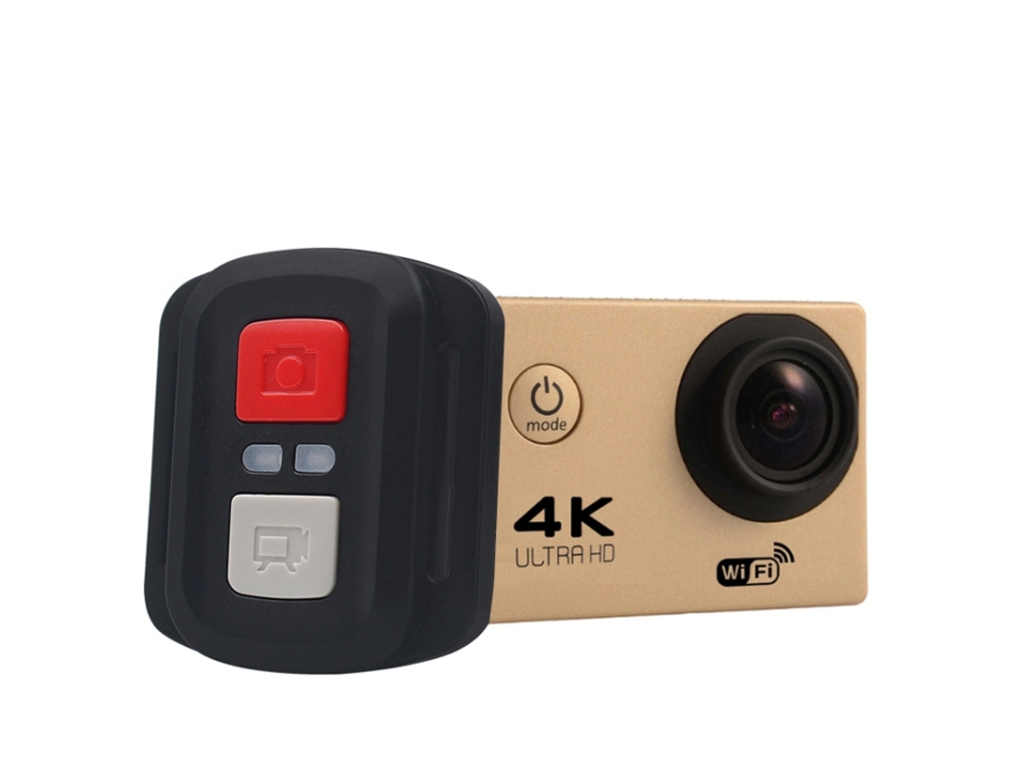 Halinuia Câmera Esportiva 4k Wifi Tela Lcd 2,0 Polegadas Lente Grande Angular À Prova Dágua Com Controle Remoto