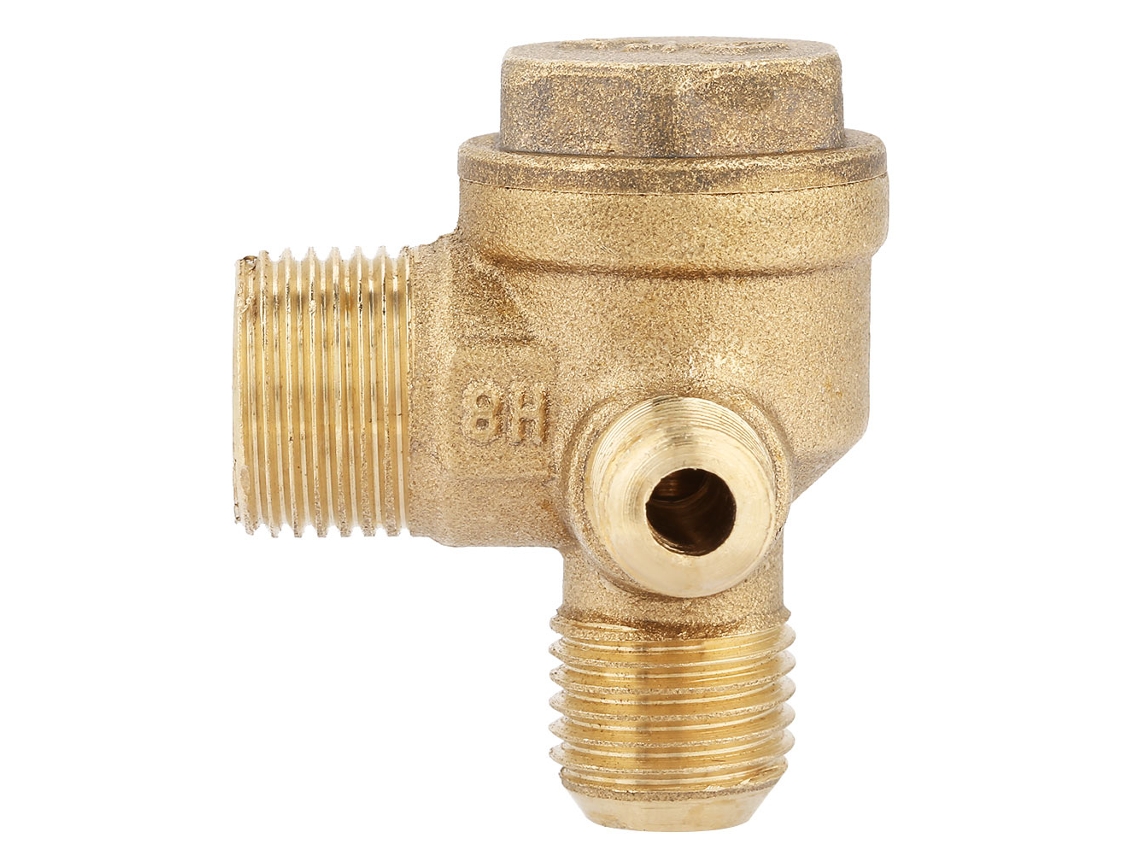 Válvula De Retenção De Latão Com Rosca Masculina 90° Para Compressor De Ar 20*14*10mm