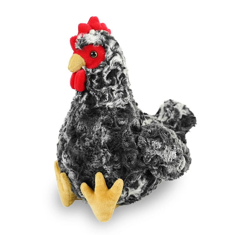 (galinha Preta, Aproximadamente 18-22 Cm) Galo Gordo Realista, Galinha, Frango De Pelúcia De Ossatura Preta, Animal Realista