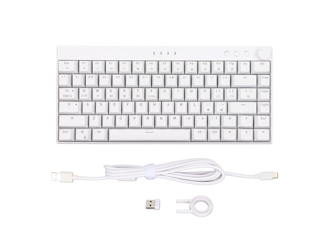 Teclado Mecânico Rgb De 82 Teclas Com Interruptor Marrom