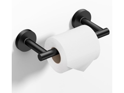 Suporte Para Papel Higiênico De Parede Preto Fosco, Suporte Giratório Com Dois Postes, Acessórios Para Banheiro, Lavabo Aquaforge