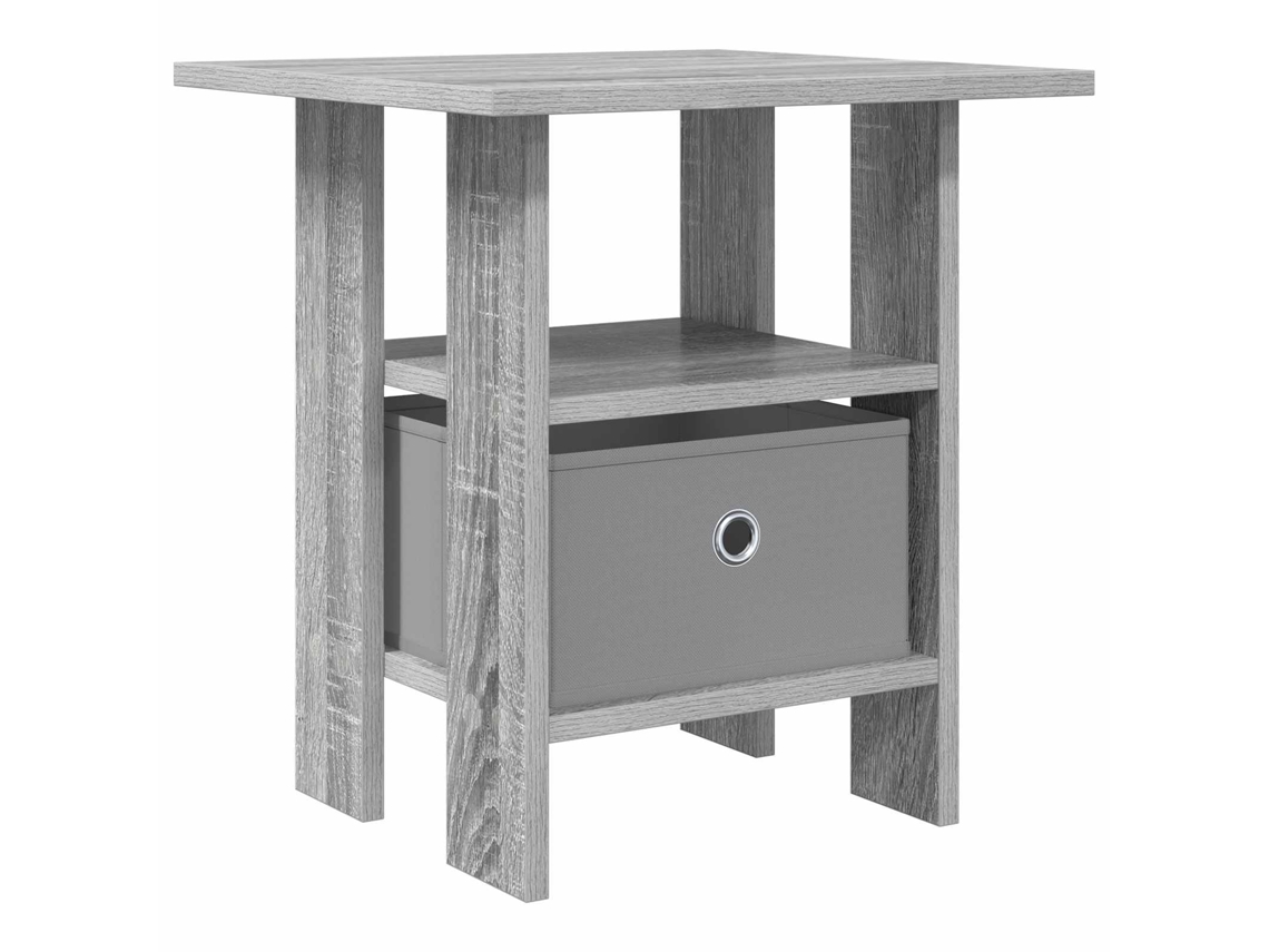 Conjunto 1 Mesa-de-cabeceira Vidaxl Cinzento Derivados De Madeira (41 X 40 X 45 Cm)