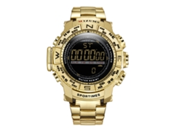 Relógio de pulso de quartzo com pulseira de aço inoxidável, estilo casual, à prova d'água, dourado, Mizums