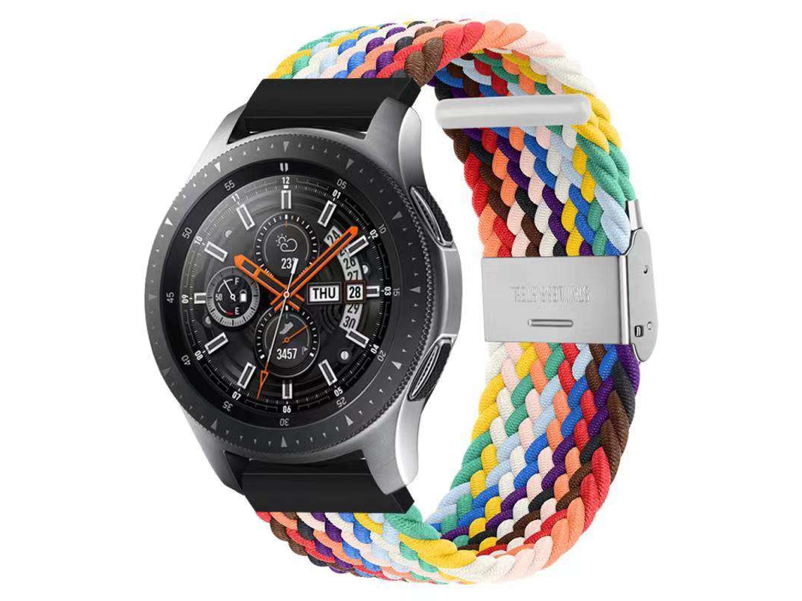 Bracelete Entrançada Flexível para Garmin Forerunner 265 42Mm Multicor