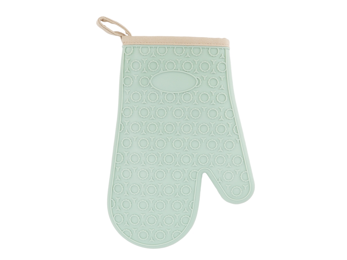 Luva De Silicone Para Forno, Resistente A Altas Temperaturas, À Prova Dágua, Antiderrapante, Para Cozinha, Com Forro De Algodão, Verde