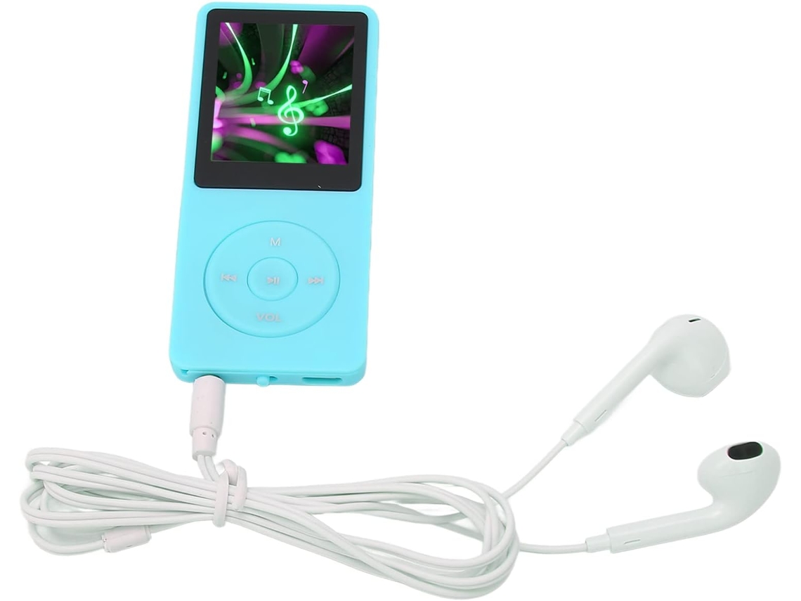 Reprodutor de MP3/MP4 de 8 GB, tela de 1,8 polegadas, portátil, ideal para esportes, design de alta fidelidade (azul)