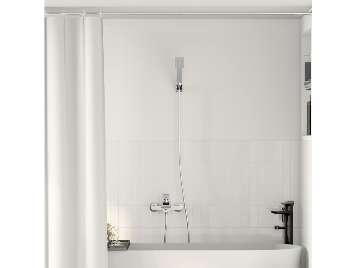 Vidaxl Conjunto De Cabeça De Chuveiro Chrome G 1 / 2 Polegadas