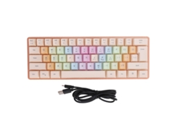 Aetheria teclado Mecânico com 61 Teclas Rgb 5 Níveis de Brilho Conexão Usb para Gaming e Escritório