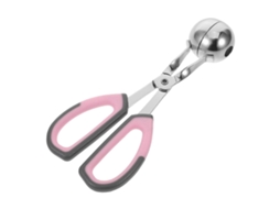 Forma Para Almôndegas Em Aço Inoxidável Com Cabo Antiderrapante E Concha Ergonômica Para Facilitar O Uso Na Cozinha.