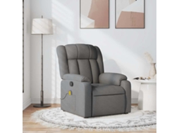 Vidaxl Poltrona De Massagens Reclinável Tecido Cinzento-escuro