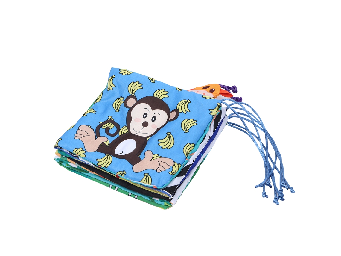 Primerox livro de Tecido para Berço Infantil com Sininho e Espelho Deformante Brinquedo Educativo Tipo B