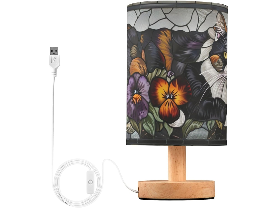 Abajur De Cabeceira Em Formato Gato Dormindo Com Porta Usb, Sem Necessidade De Lâmpada, Luz Led Quente Para Quarto, Sala