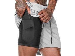 Pantalones Curto Fasst para Homem Esportivos com Bolsillos para Gimnasia, Corrida e Treinamento